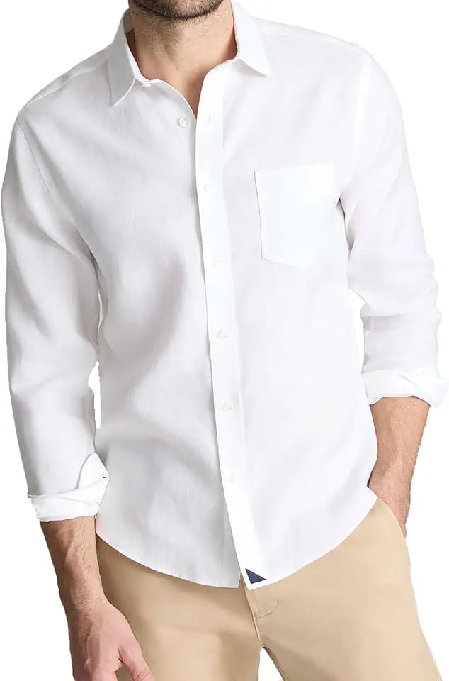 UNTUCKit Long Sleeve Wrinkle Resistant Linen Shirt for Men