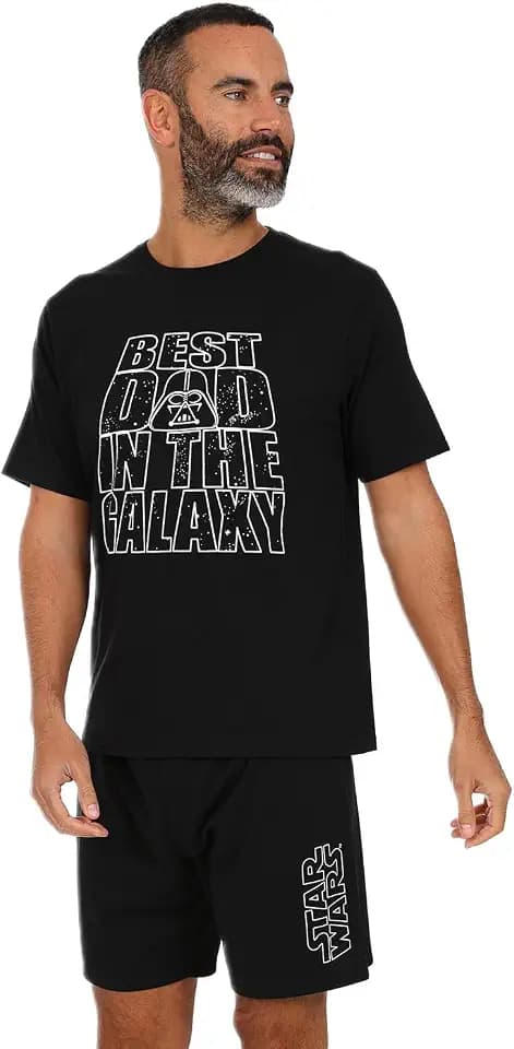 Star Wars Kurzes Pyjama-Set für Herren mit Aufschrift "Best Dad in the Galaxy"
