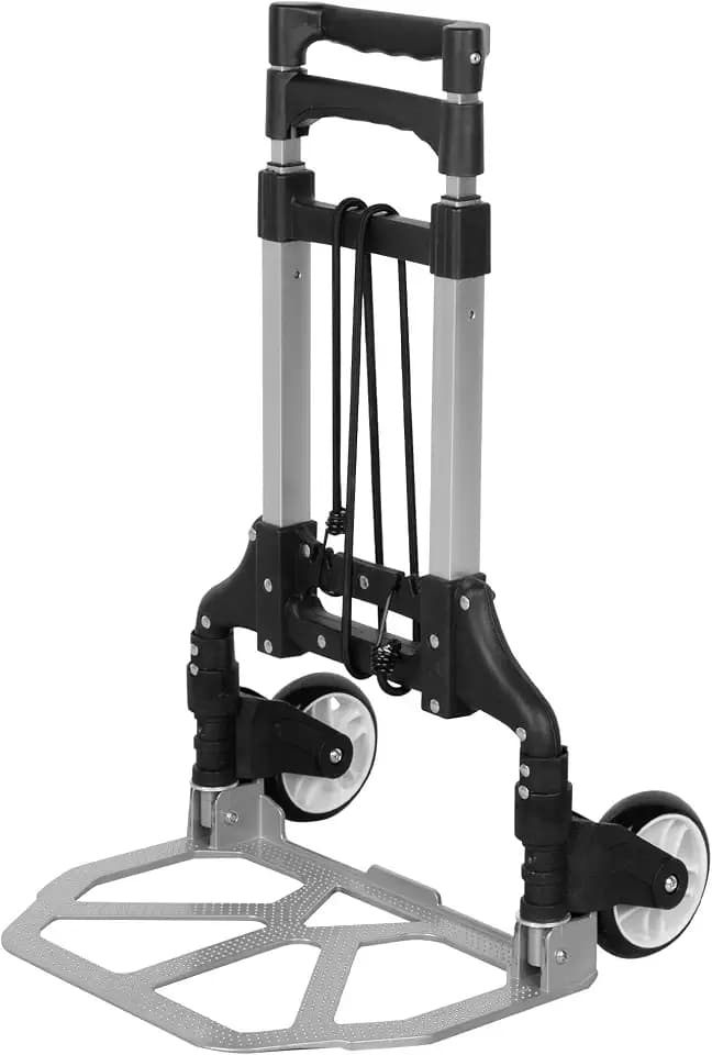 AKTIVE Mehrzweck-Strandwagen, Maße 40 x 40 x 63/100 cm, ausziehbar, aus Aluminium, mit elastischer Kordel für zusätzliche Befestigung, ergonomischer Griff, belastbar bis 70 kg, Transportwagen (62458)