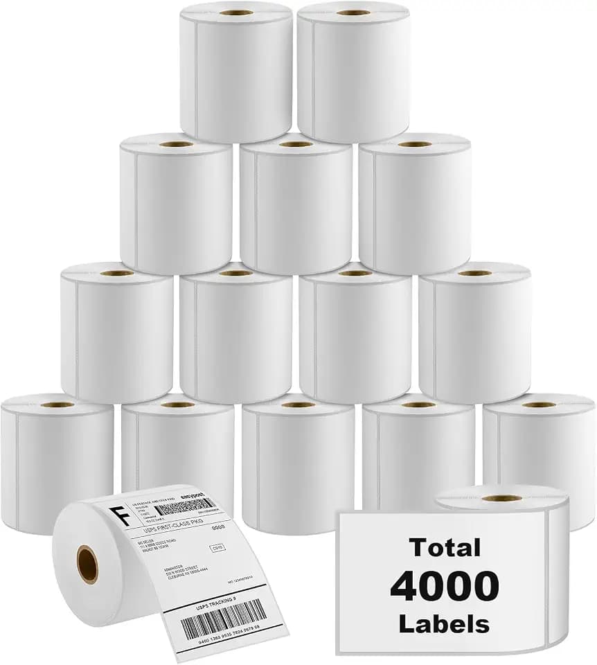 MaxGear 4" x 6" Direct Thermal Labels, 4000 Pcs/16 Rolls