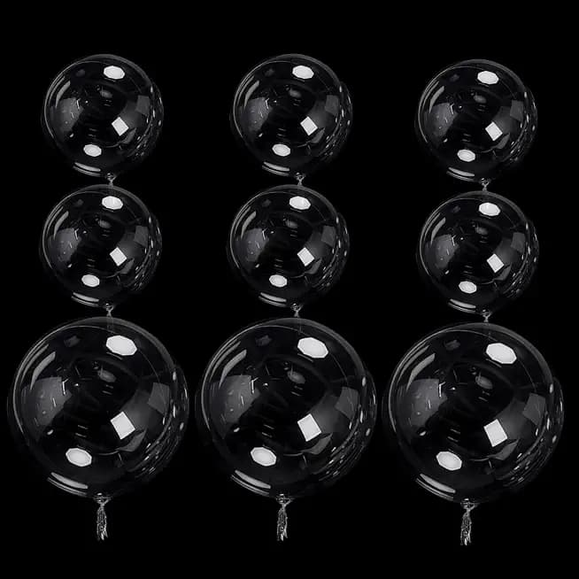 25 Pcs Transparent Bobo Balloons Birthday Party Wedding Balloon Arch Decorations(8 Inch,12 Inch)