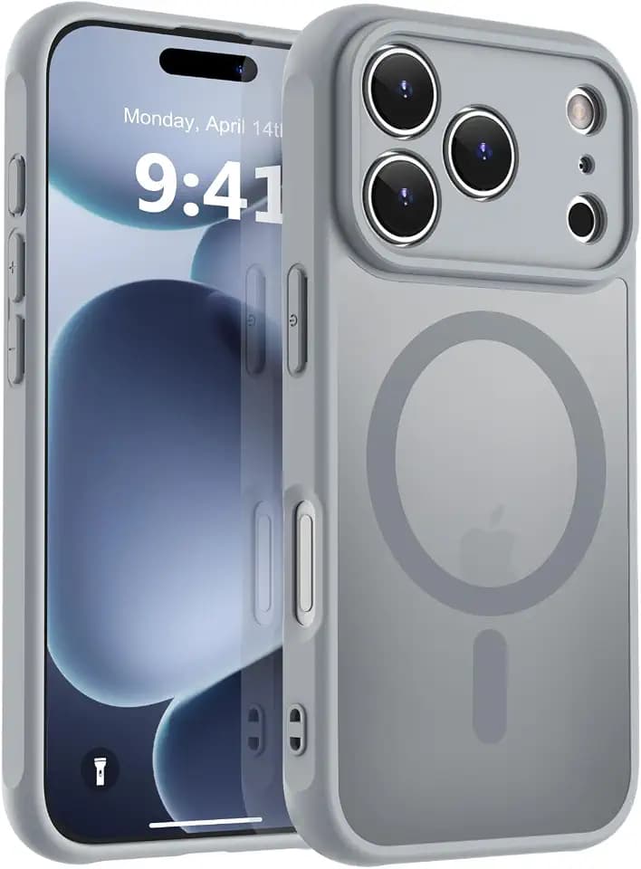 MOCCA Magnetic Shockproof for iPhone 17 Pro Case,Titanium Gray