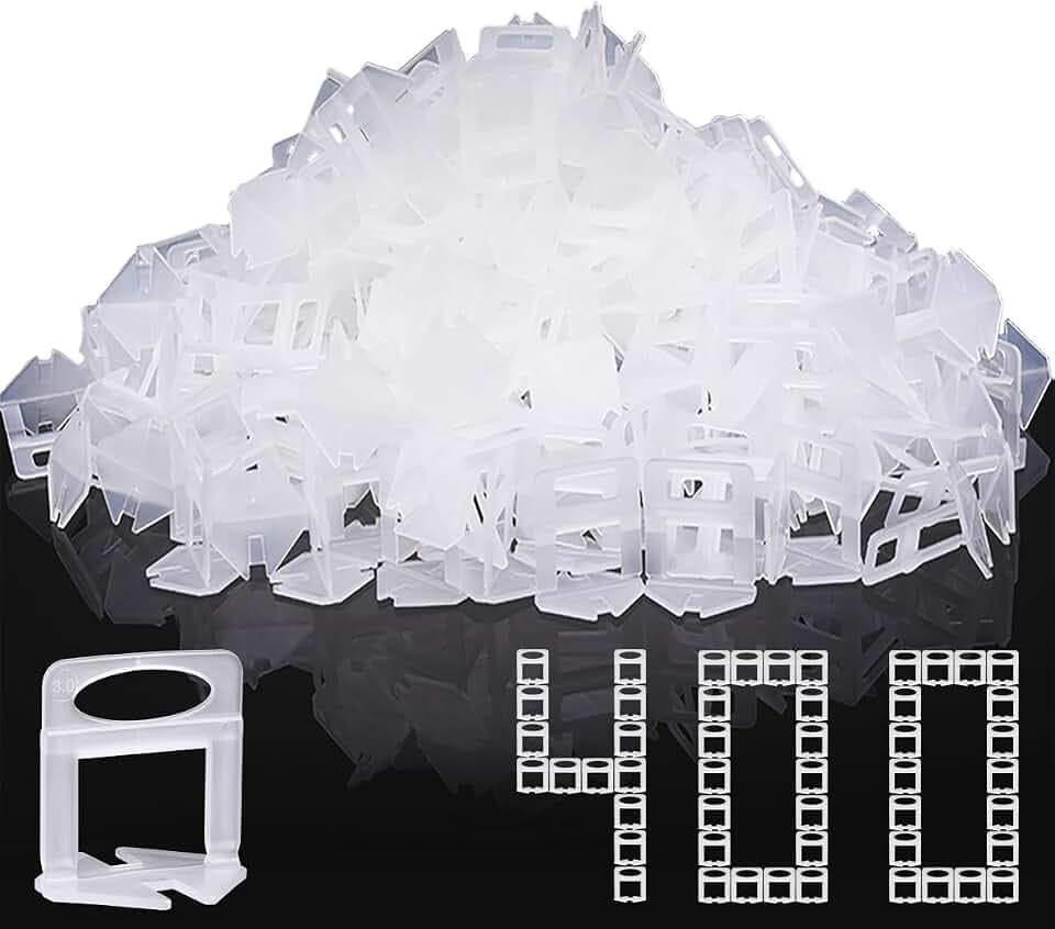 DGSL Tile Leveling System, 400-Piece Tile Spacers Clips 1/8 Inch Tile Tools