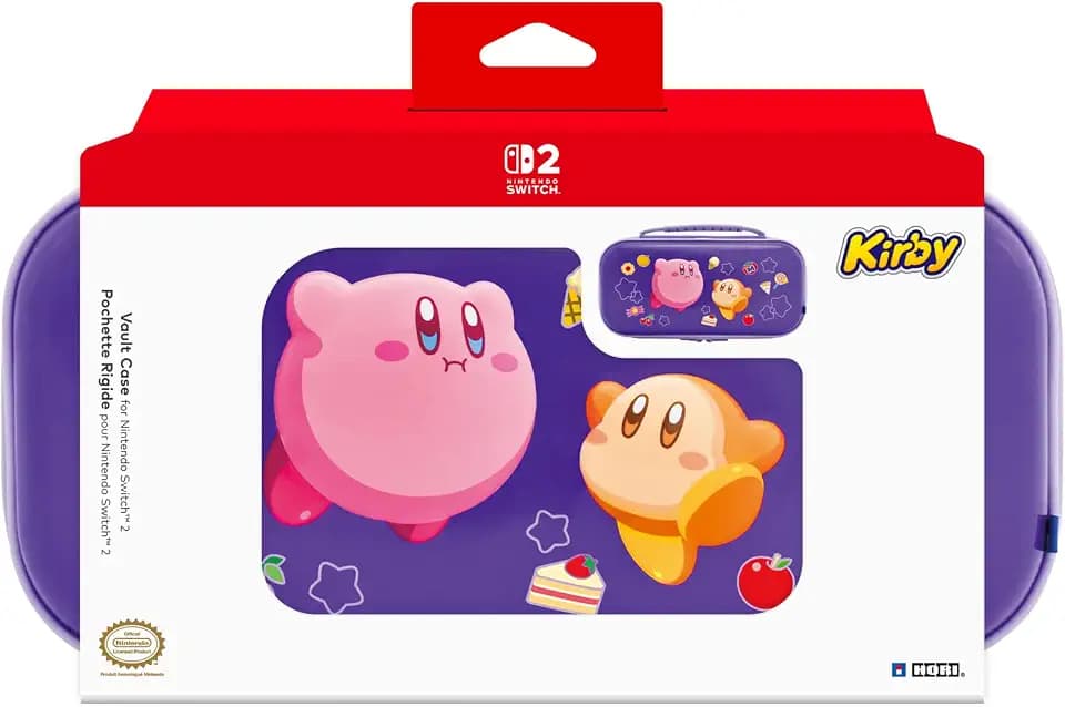 HORI Vault Case (Kirby & Waddle Dee) for Nintendo Switch 2 - Hard Shell Carrying Case for Switch 2 - Officially Licensed by Nintendo