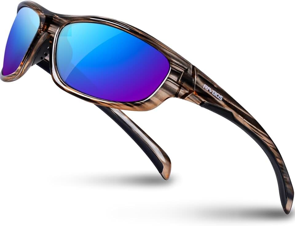 RIVBOS Polarisierte Sportbrille Sonnenbrillen UV400 für herren damen RB832