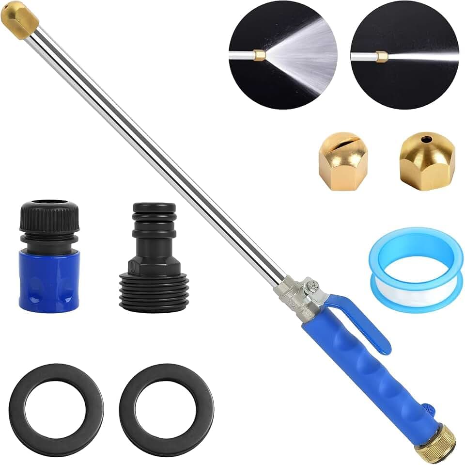 2026 New Jet Nozzle High Pressure Hose Nozzle, 2-in-1 Power Washer Wand.