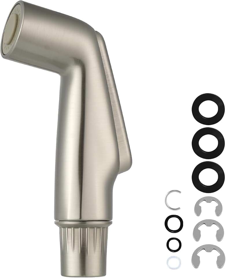Universal Kitchen Sink Side Sprayer Head Replacement, Brushed Nickel Finish
