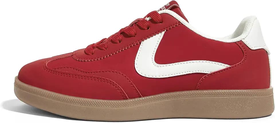 LUCKY STEP Damen Retro Sneaker, Lässige Schnürschuhe