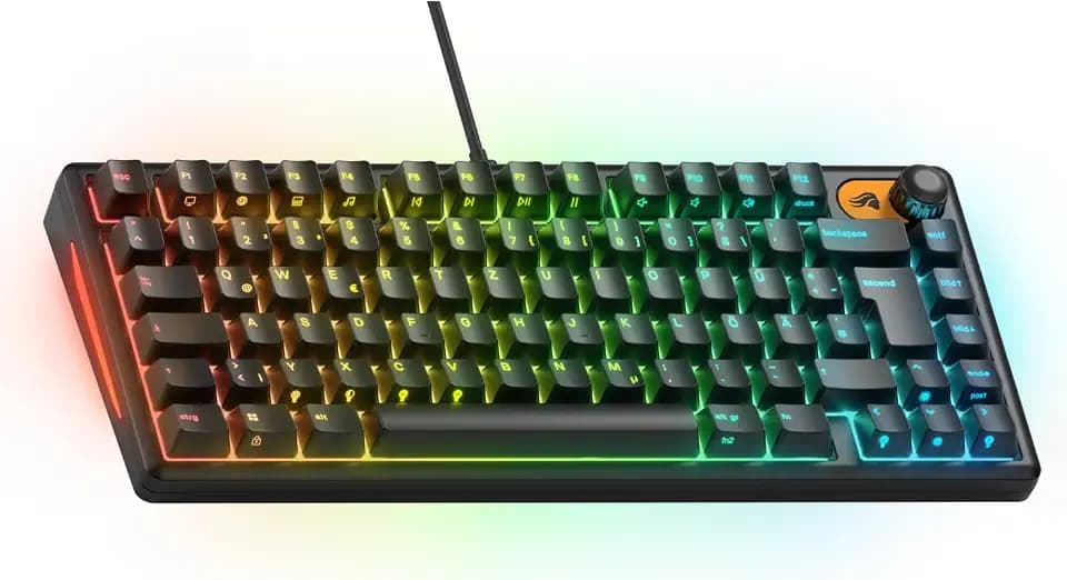 GLORIOUS GMBK (75%) Mechanische Tastatur, Austauschbare MX Keycaps Schwarz