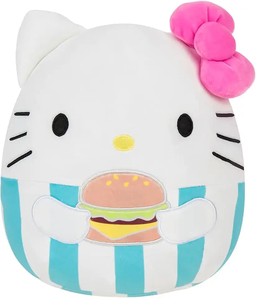 Squishmallows 8/'' Hello Kitty with Hamburger, SQK2230