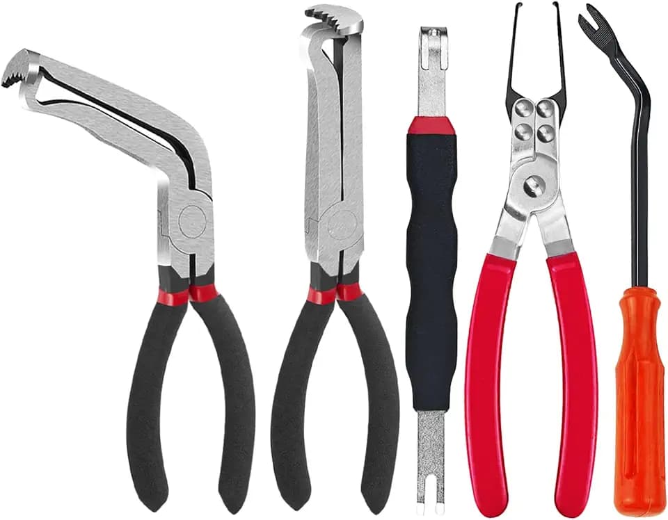 Electrical Disconnect Pliers, 5 pcs Electrical Disconnect Pliers for Cars, Connector Removal Tool for Push Tab Style Plugs
