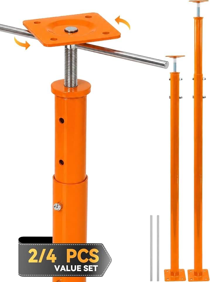 2 Pack 56"–100" Adjustable House Floor Jack, 18000lbs Load Capacity