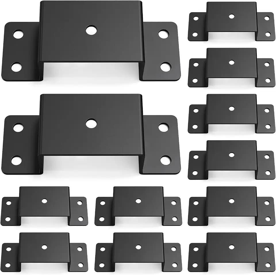 12 Pcs Trailer Stake Pocket Bracket for 2'' x 4'' Lumber - Heavy Duty Utility Trailer Stake Pocket for Truck, Box Trailer, Flatbed Trailer