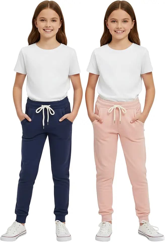 deiko 100% Baumwolle Babyhosen Kinderhosen | 2 er-Pack Lässig Sweathose Weiche und Bequeme Babykleidung für Jungen und Mädchen