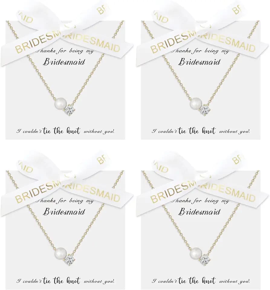 Bridesmaid Gifts Necklace Jewelry Set for Wedding Day Bridal Party Favors