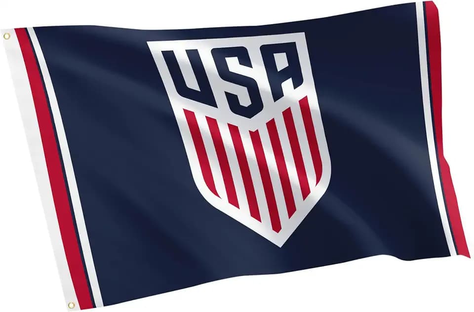 Desert Cactus US Soccer Flag 3x5 USMNT Soccer (Blue, USA Soccer - K)