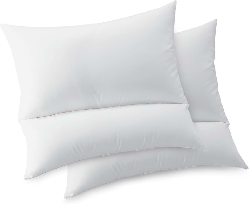 Bleu Calin 2er-Set Modulierbare Kopfkissen : 3 Kopfkissen in 1, Hülle aus Baumwolle, Weiß, 65 x 65 cm