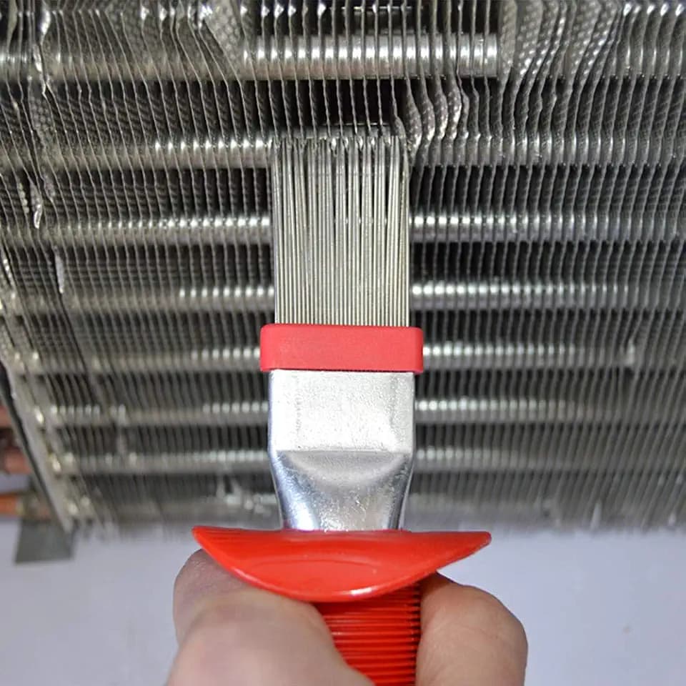 HVAC-Lamellenkamm zum Richten von Kondensatoren und Verdampferlamellen, Reinigungsbürste für Klimaanlagen-Kondensatorlamellen, Reinigungsbürste für Kühlschlangen für universelle Kühlung