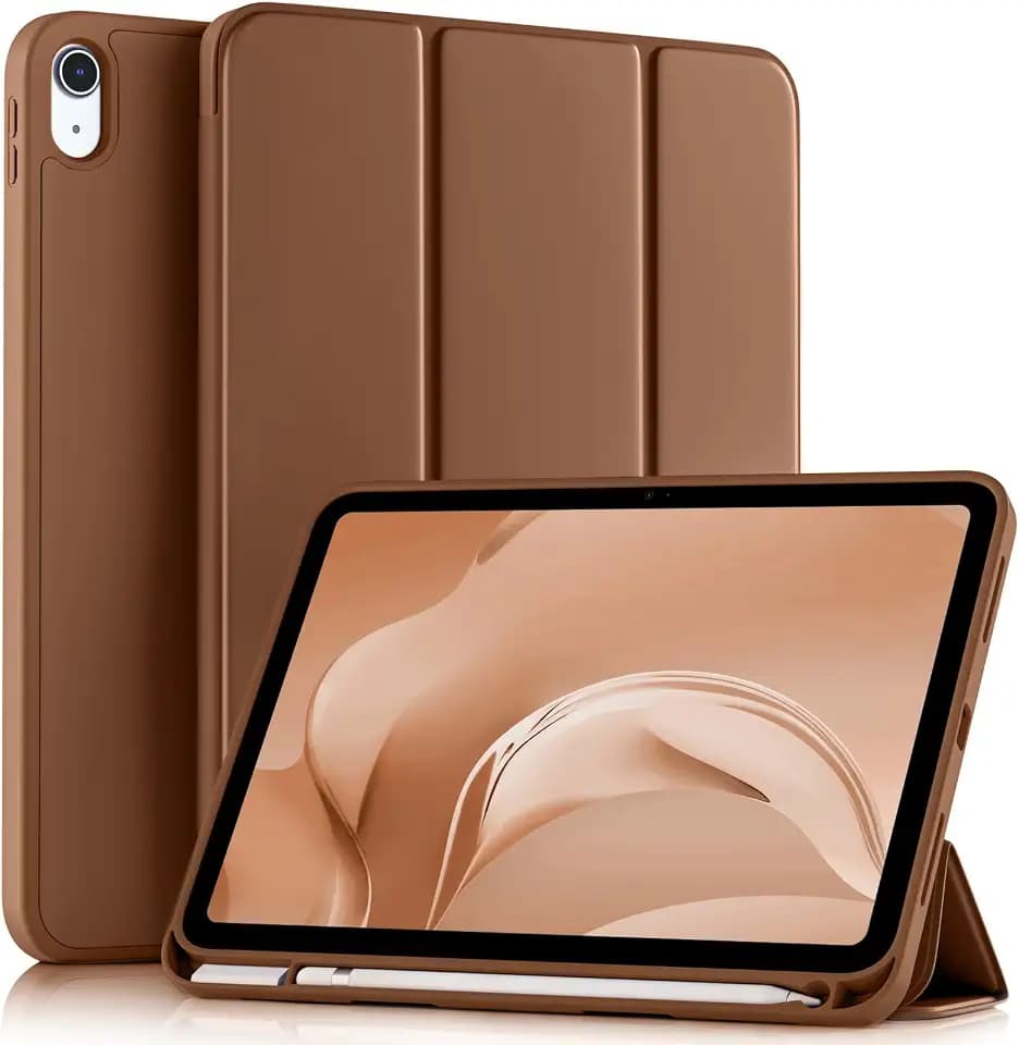 Akkerds for iPad A16 11th Gen Case, iPad 10th Generation Case, Brown