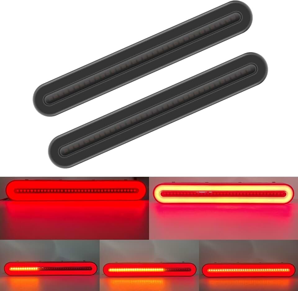 Fenikso 2PCS 9Inch Trailer LED Tail Light Bar Red