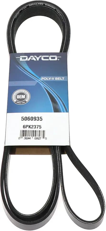 Dayco 5060935 Serpentine Belt 93.5” Long 6-Rib Belt , Black