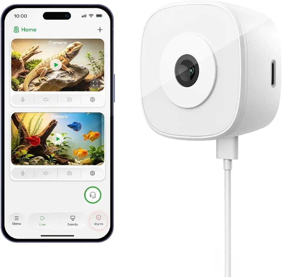 3MP Aquarium Reptile Camera Window Pet Security Camera