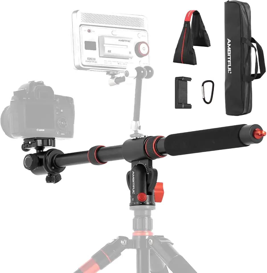 AMBITFUL 42" Tripod Extension Arm Heavy Duty Aluminum Horizontal Boom Arm
