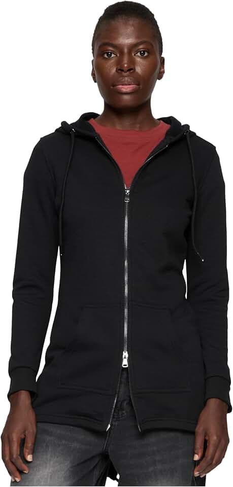 Urban Classics Ladies Sweat Parka Frauen Kapuzenjacke schwarz Basics, Streetwear