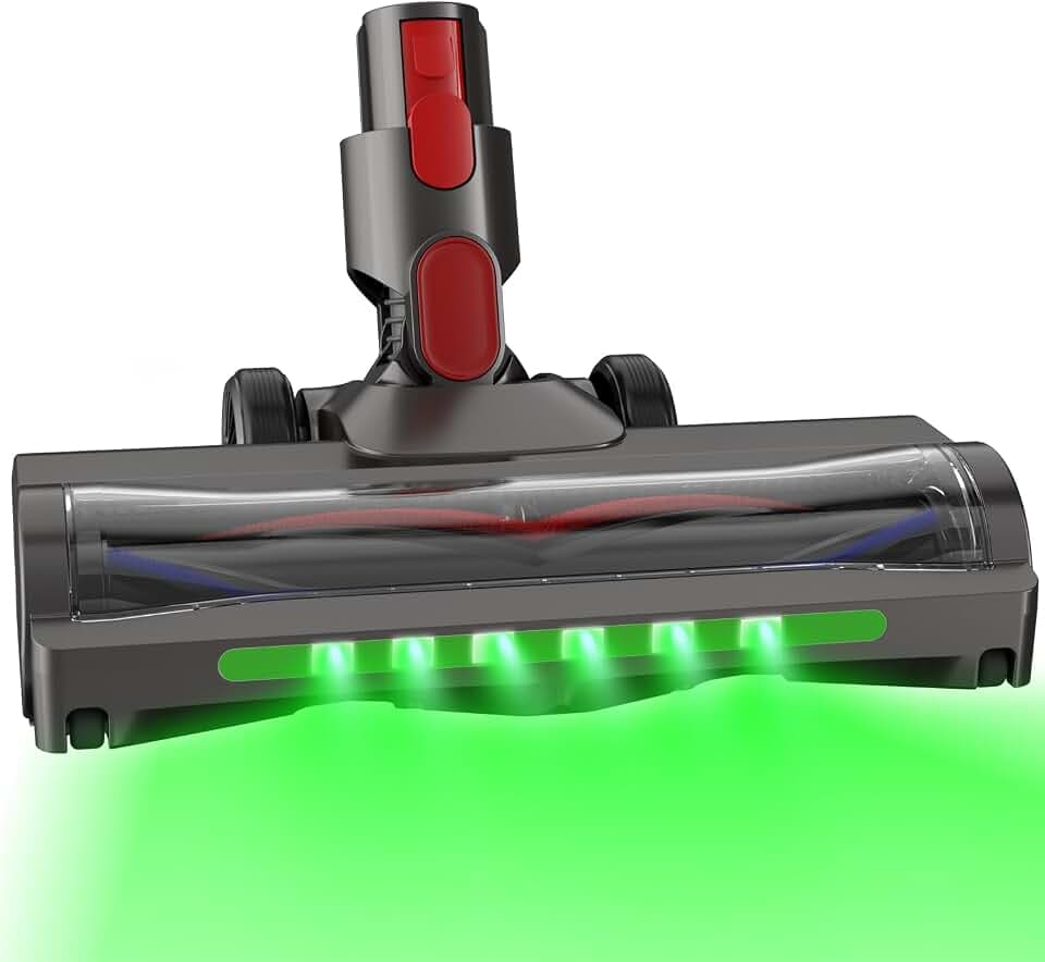 KENVOR Bürste kompatibel mit Dyson V7, V8, V10, V11, V15, 6 Grüne Leucht