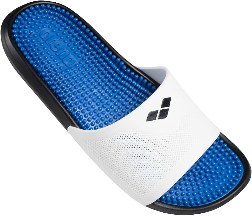 arena Marco Unisex Badesandalen für Damen und Herren, Badelatschen für Meer und Schwimmbad, Sandalen mit Weicher, Massierender Sohle und Optimalem Grip auf Nassen Oberflächen