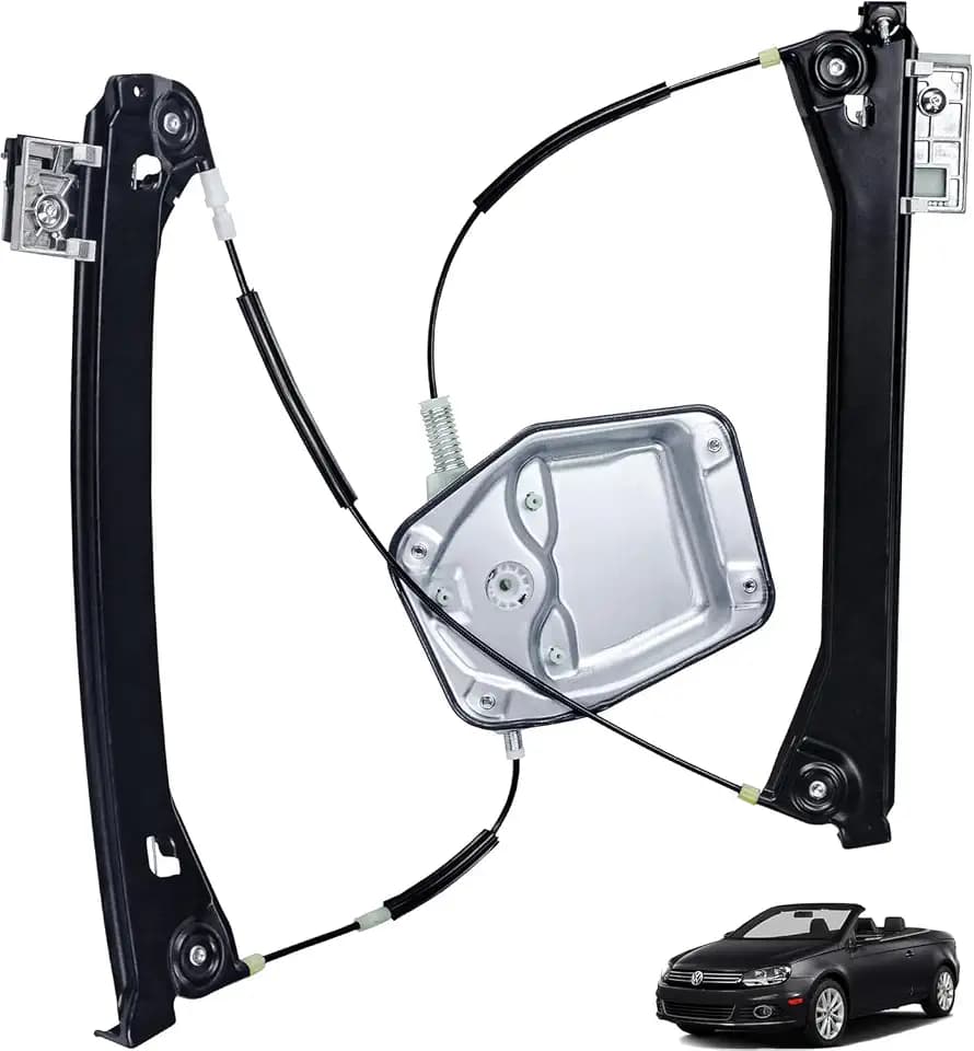 Front Right Power Window Regulator Assembly Passenger Side Compatible with VW Volkswagen Eos 2008 2009 2010 2011 2012 2013 2014 2015 2016, Replace# 1Q0837462G,1Q0-837-462-G