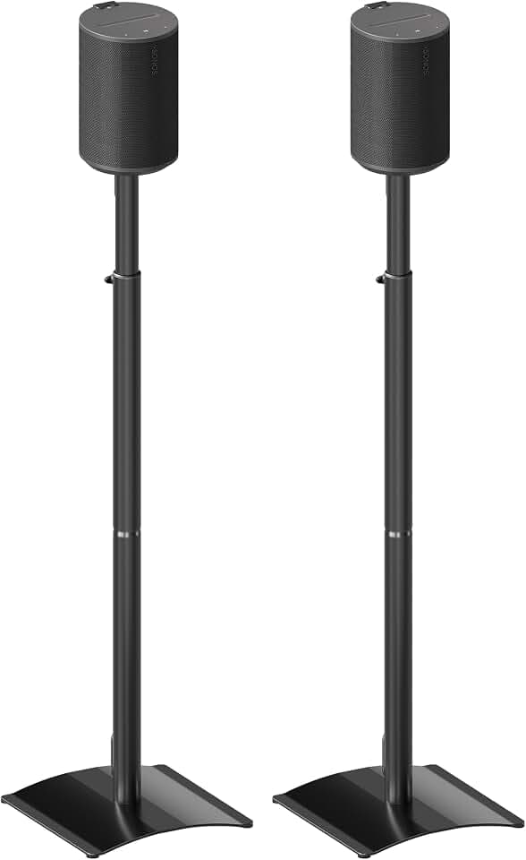 Mounting Dream Speaker Stands for Sonos Era 100, One, One SL, Play:1, Height Adjustable Up to 42", Set of 2 Surround Sound Speaker Stand with Cable Management, 13.2 LBS Loading MD5412
