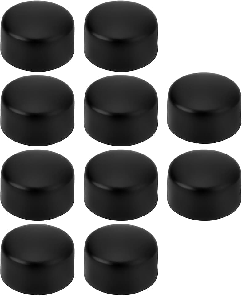 ECSiNG 10pcs Axle Nut End Caps Wheel Nut Caps Bolt Covers 1/2" Flat Head Hex Socket Cover Protectors for Rollator Walker Compatible with Drive R726 R728