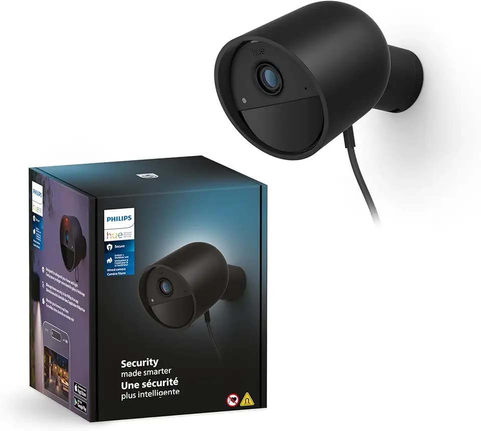 Philips Hue Secure kabelgebundene Kamera, Schwarz