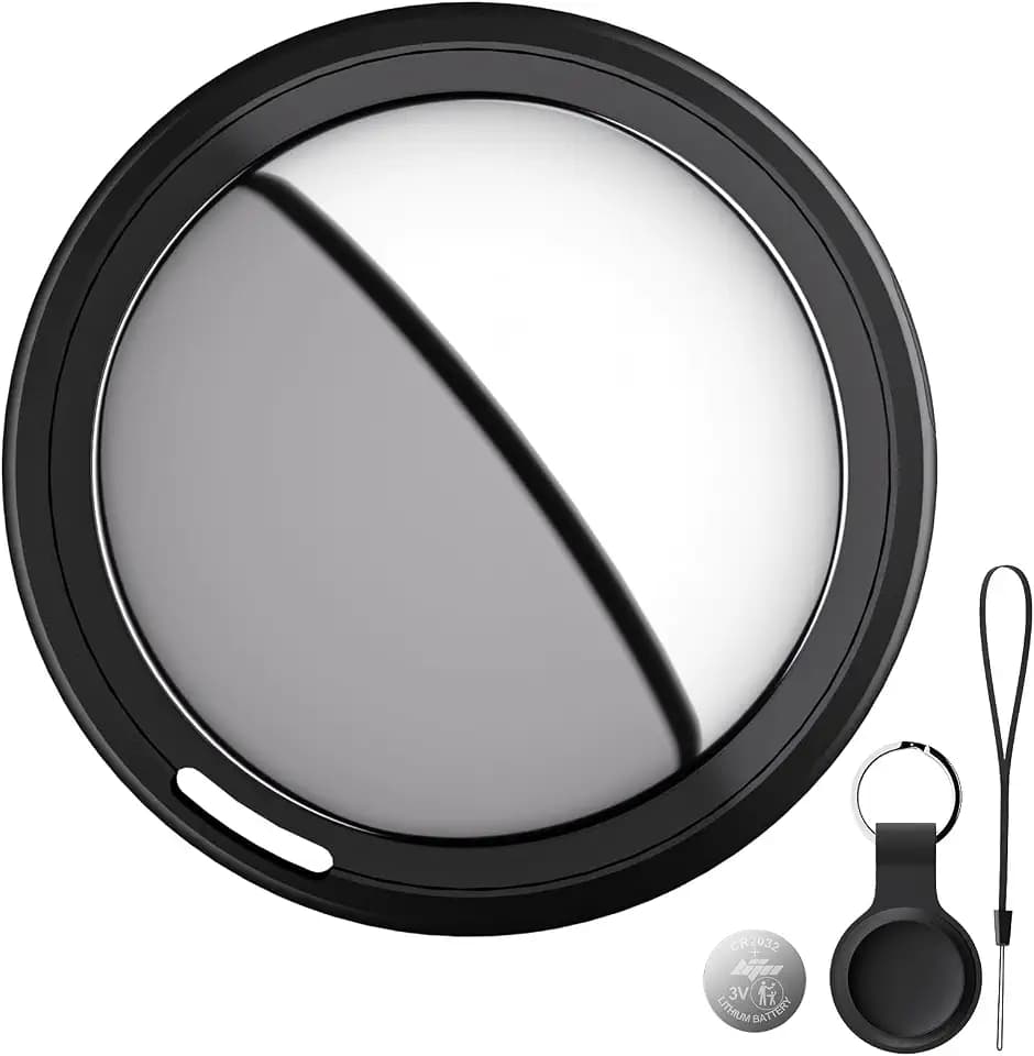 Smart Air Tracker Tag kompatibel mit Apple Wo ist? (nur iOS), Tracker Tagg Key Finder für Schlüssel, Fahrrad, Wallet, Koffer, Hunde, Katzen (Schwarz, 1-Pack)