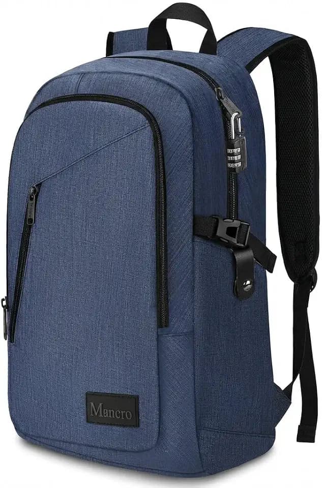 Mancro Laptop Backpack, 15.6 Inch Business Backpack Anti Theft Computer Bag