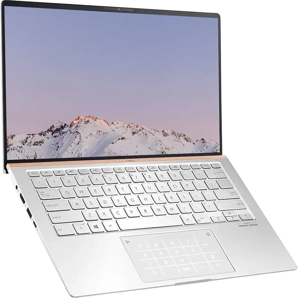 ASUS ZenBook UM433DA Full HD 35,6 cm (14 Zoll) Laptop (AMD Ryzen 5 3500U, 8 GB RAM, 512 GB PCIe SSD, Tastatur mit Hintergrundbeleuchtung, Windows 10), silberfarben