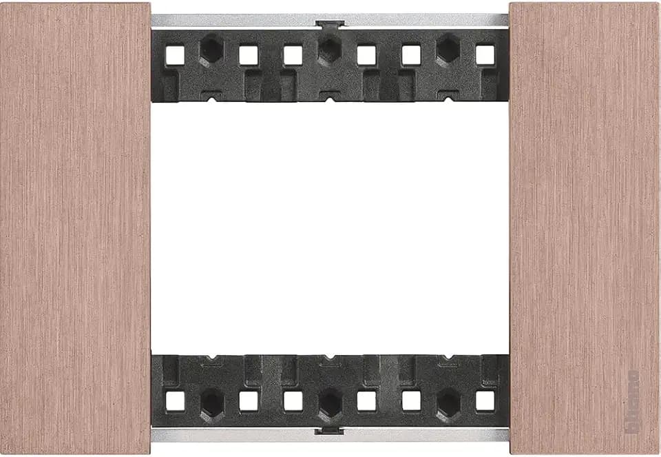 Bticino KA4803ZM Living Now Platte mit 3 Modulen, Zama, Kupferfarben