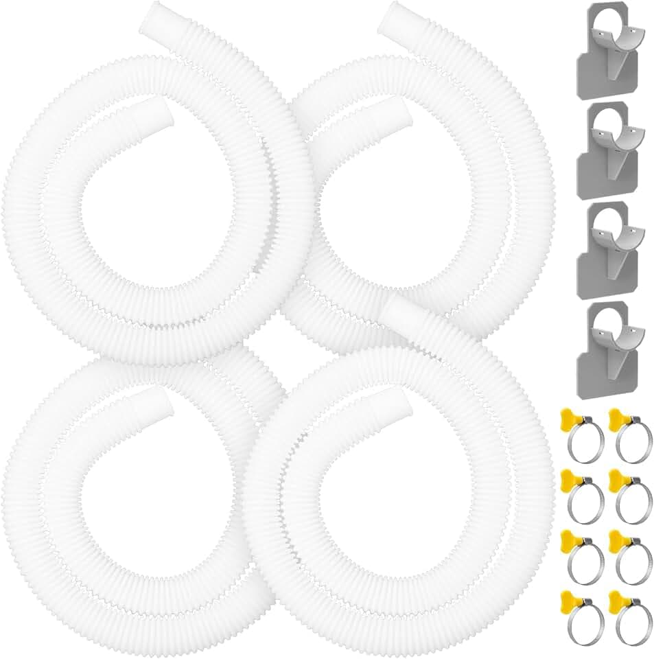 4 Pack Pool Hose for Above Ground Pools, 1.25" Dia 59" L Filter Pump Hoses