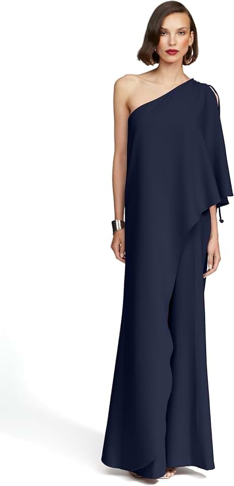 HALSTON Women's Ignacia Jumpsuit in Luxe Crepe