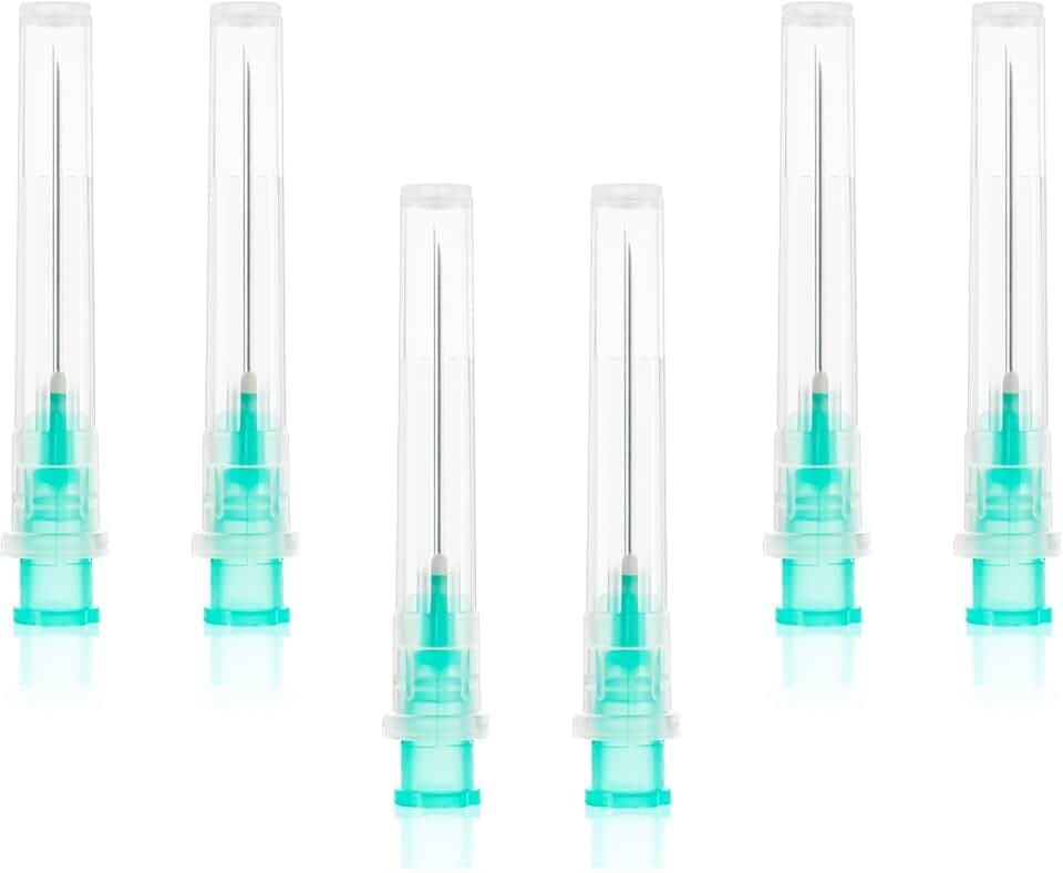 100 Stück 21G (Lang 25mm) Edelstahl Abgabe Tube für Flüssigkeiten, Industrie Laborzubehör für Haushalt, Hobby, Öl, Klebstoff | Einzeln verpackt | 21G/22G/25G/30G