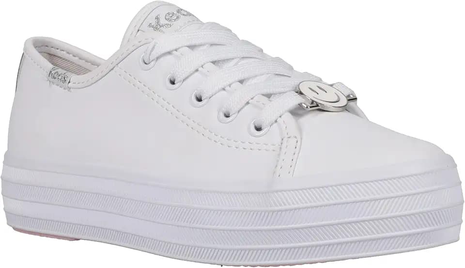 Keds Girls' Triple Up Charms White (Little Kid/Big Kid)