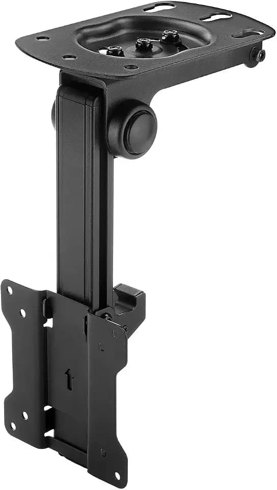 deleyCON Universal TV & Monitor Deckenhalterung 13"-27" Zoll (33cm - 68cm) - Bis 20Kg & VESA 100x100mm - 90° Schwenkbar - TV Decken Halterung