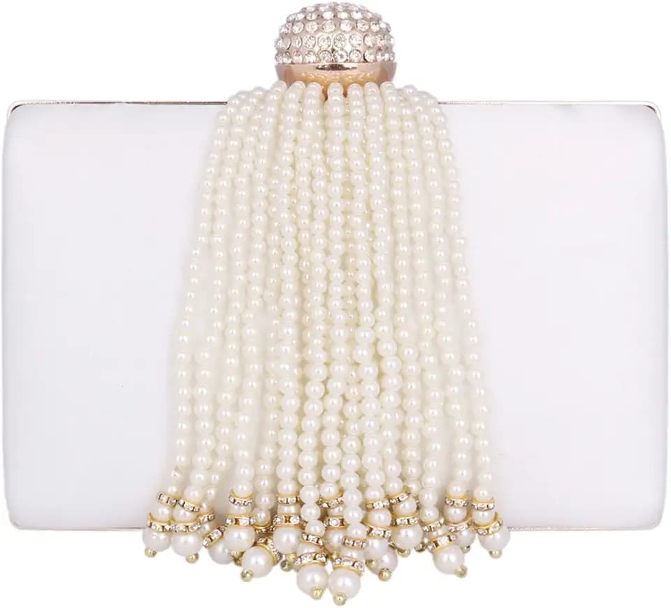 Damen Abendtasche, plissiert, Kristall-Clutches
