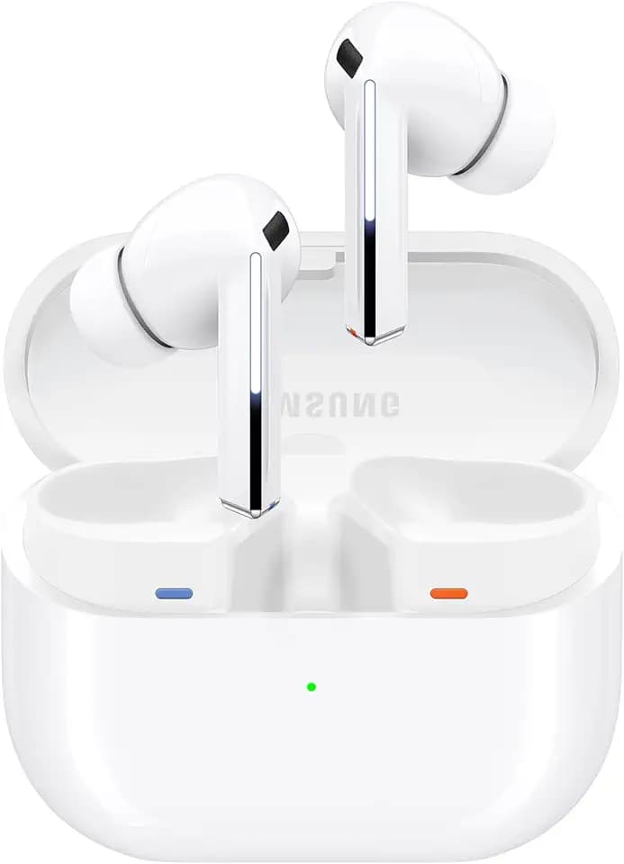 Samsung Galaxy Buds 3 Pro AI True Wireless Bluetooth Earbuds, Noise Cancelling, Sound Optimization, Redesigned Comfort Fit, White [US Version, Amazon Exclusive, 2Yr Warranty]