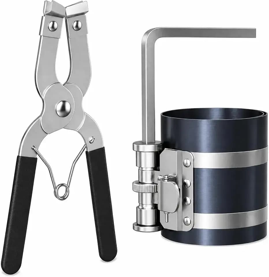 MMOnDod Engine Piston Ring Compressor, 2-1/8" to 7", Tool Set