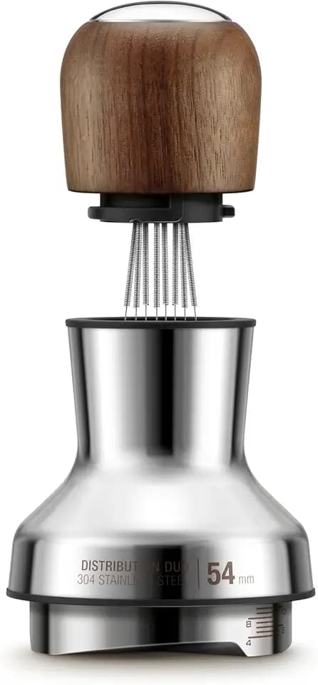 Sage The Distribution Duo 54mm, 2-in-1 Kaffeeverteiler, Premium Walnuss
