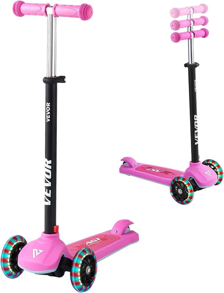 VEVOR Scooter (2 Räder) für Kinder ab 8 Jahren, Cityroller Kinderroller Straßenroller mit höhenverstellbarem Lenker & rutschfestem Deck & faltbarem Rahmen, Tretroller bis zu 100 kg, blau