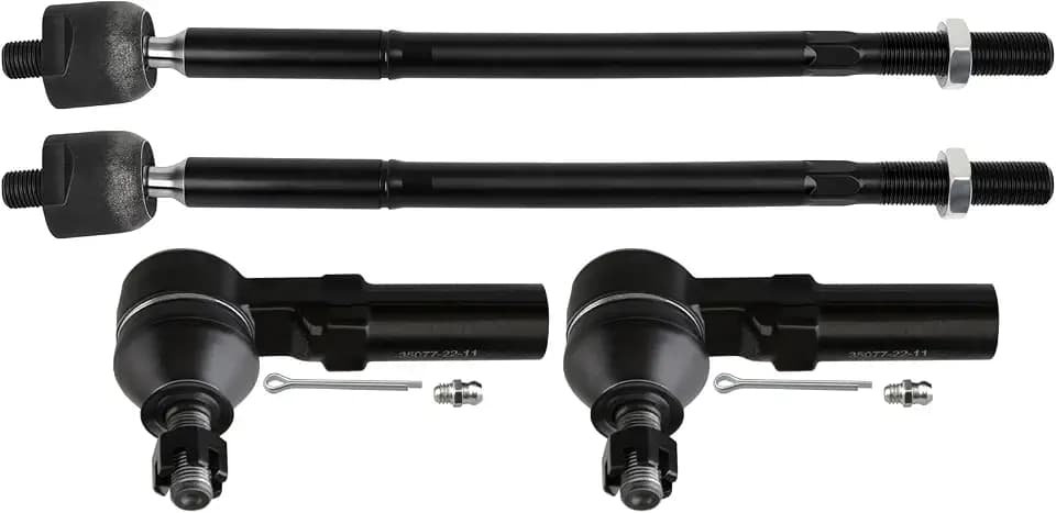 SCITOO 4-Pc Set Suspension Kit Inner Tie Rod End Outer Tie Rod End Fit 2009-2013 For Toyota For Corolla 2009-2014 For Toyota For Matrix