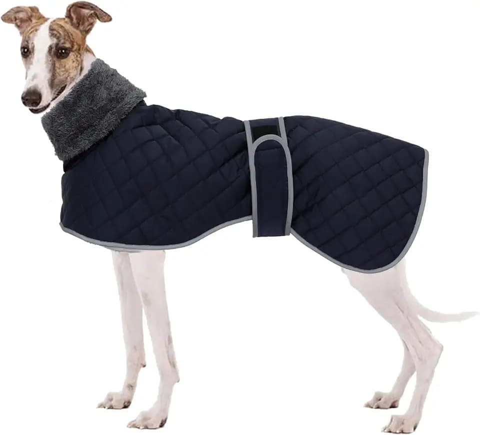 Geyecete Winter Windhunde Mantel,Warm Hundejacke mit Fleecefutter